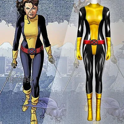Marvel X-Men Shadowcat Kitty Pryde Cosplay Printing Jumpsuit Halloween Costume • $51.67