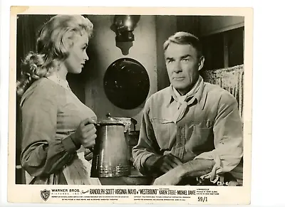 Vintage 8x10 Photo Randolph Scott In Westbound 1959 W  Virginia Mayo • $14.99