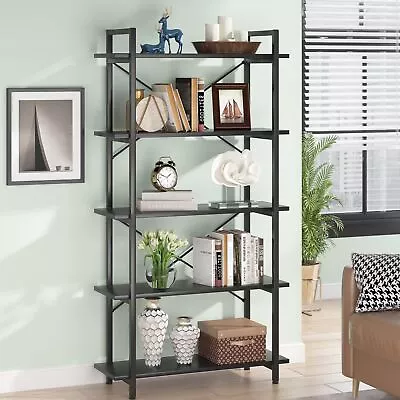 5-Tier Etagere Bookshelf Bookcase Modern Freestanding Storage Shelf Display Rack • $100.08