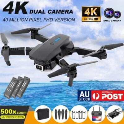 $50.99 • Buy 4K GPS  HD Camera S WiFi FPV Foldable RC Quadcopter With 3 Batteries