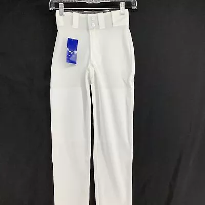 Mizuno Youth Flat Front Regular Fit Polyester Prospect White Baseball Pants • $18.99