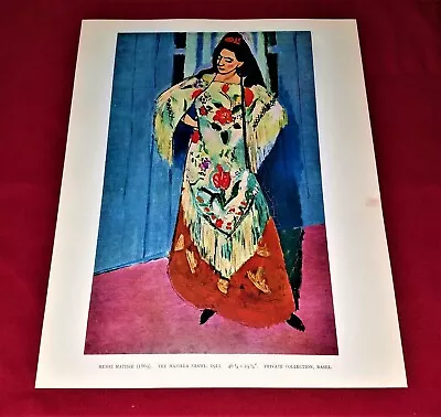 Henri Matisse  The Manilla Shawl  1911 Tipped-in Glossy Book Page Photo • $4.99