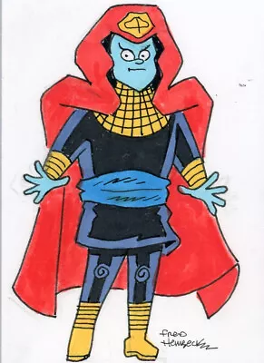 Fred Hembeck Sketch Card: Magicmaster 1960's Harvey Comics Hero • $18.50