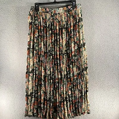 Vintage Jeffrey Craig Skirt Women’s Medium Sheer Floral Elastic Waist Midi/Maxi • $19