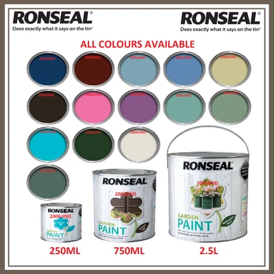 £11.49 • Buy Ronseal Outdoor Garden Paint - For Exterior Wood Metal Stone Brick - All Colours