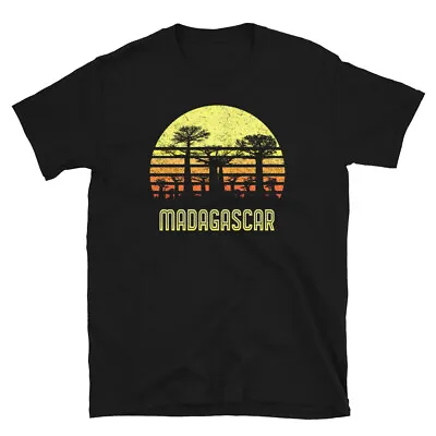 Madagascar Endangered Forest Safari Retro Sun Vintage Gift Unisex T-Shirt • $20.99