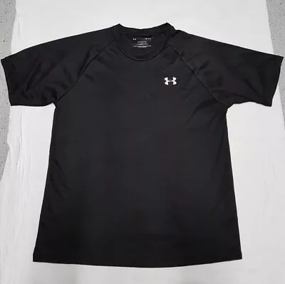 Mens Under Armour Black T.shirt Large. THE TECH TEE Active Wear • £12.95