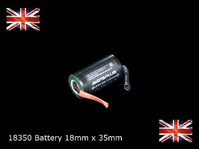 18350 18380 3.7V Battery 1100mAh Lithium Rechargeable Replacement With Tab Tag • £7.09