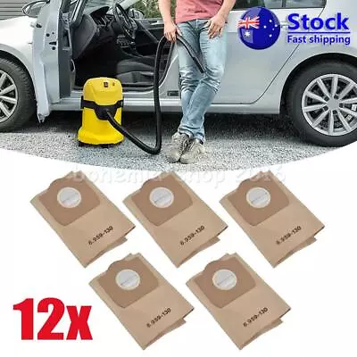 12x Vacuum Bags For KARCHER WD3 WD3.5P Premium MV3 MV3P WD3.300M WD3.330M New • $24.10