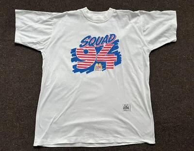 World Cup USA 1994 White T-shirt - Squad 94' Mc Donald's - Vintage • £14.99