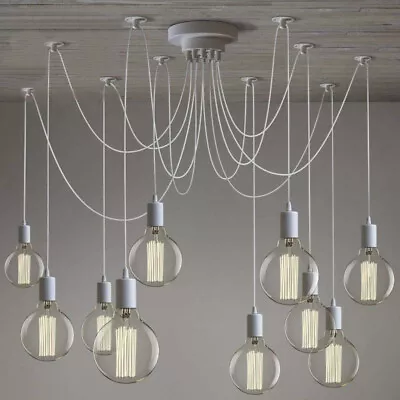 Modern DIY Spider Chandelier Multi Pendant Light Ceiling Lamp Loft Light Fixture • $54.99