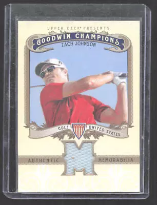 2012 Upper Deck Goodwin Champions Zach Johnson #M-ZJ Relic • $5.99