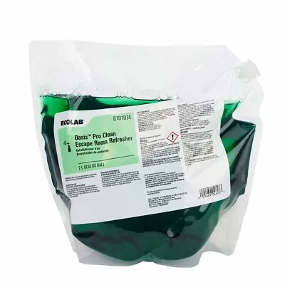 ECOLAB 6101974 Oasis Pro CLEAN ESCAPE Room Refresher - One (1) Two Liter Bag • $84.95