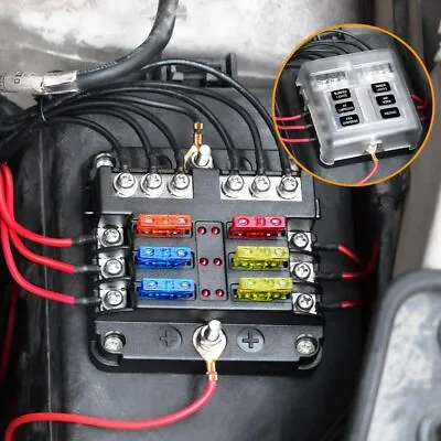 Blade Fuse Box Block 6 Way 12V 32V Holder LED Indicator Car Auto Boat Marine AU • $15.45