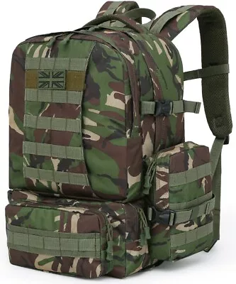 Tactical Backpack 50L Military MOLLE Rucksack British DPM Bergen Army Cadet Bag • $44.79