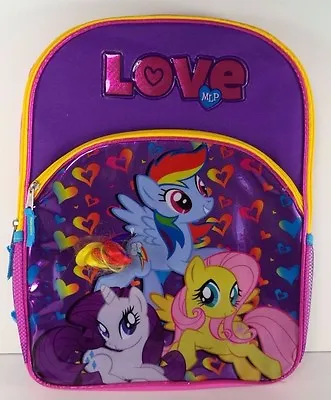 School Backpack MLP My Little Pony Purple Pink Fun Pony Hair Tail Book Bag Tote • $16.99