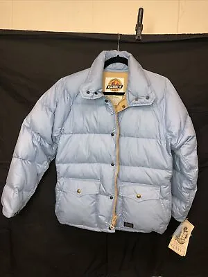 Class-5 Mountaineering Equipage Coat Down Puffer Parka Jacket Snap Zip Vintage S • $349.95