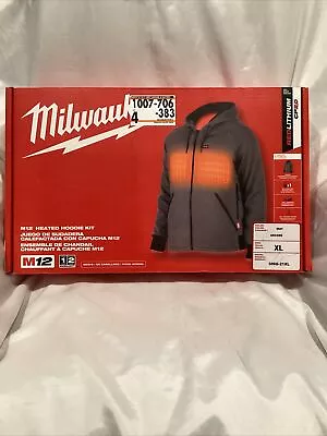Milwaukee Heated Hoodie Kit Men's XL Grey Red Lithium CP2.0 New In Unopened Box • $130