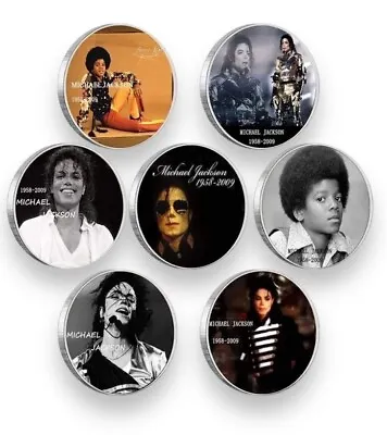 Michael Jackson X7 Pcs Commemorative Coin Set - King Of Pop • $50.45