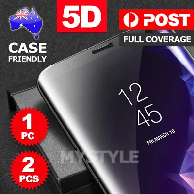 $6.45 • Buy Galaxy S9 S8 Plus Note 8 5D Full Tempered Glass Screen Protector For Samsung AU