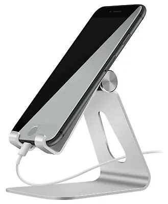 Phone Stand IPad Desktop Adjustable Desk Tablet Table Holder Aluminum Light  • £6.99