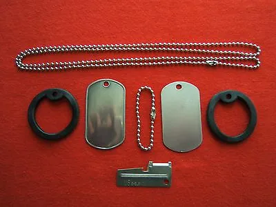 Vietnam War Era NOS US Military 1964 Dog Tags Original G.I Machine P-38 Included • $22