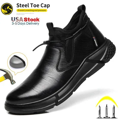 Men's Safety Steel Toe Work Boots Indestructible Waterproof Non-slip Shoes D • $30.59