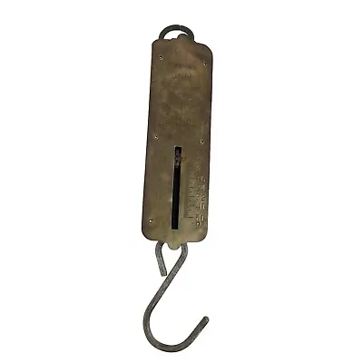 John Chatillon & Son 50 Lb Hand Held Hanging Brass Scale Type -100 Vintage • $24.99