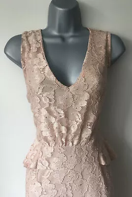 £16.50 • Buy Dorothy Perkins Lace Peplum Dress UK 16 New