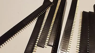 $5.49 • Buy 10 PCS - 2.54mm 40 Pin Stright Female Single Row Pin Header Strip PCB Connector 