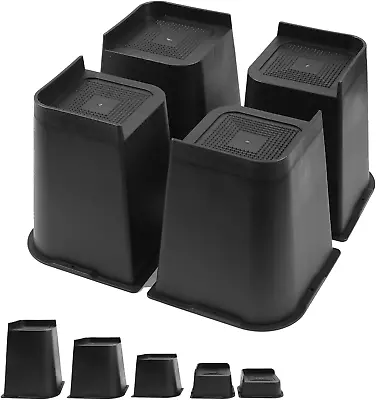 Bed Risers Oversized Furniture Risers 2346 And 8 Inch Heavy Duty Set Of 4 F • $115.88