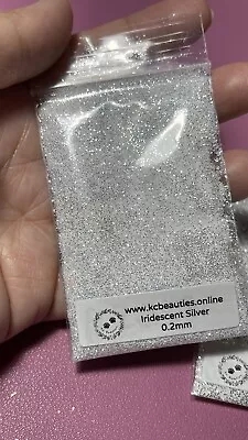 Iridescent White Silver 0.2MM Fine Glitter Nail Acrylic Gel Craft US Seller 5g • $2.60