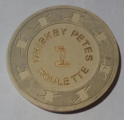 $6 • Buy Whiskey Petes Hotel Casino Jean Nevada Vintage Vault #1 Off White Roulette Chip!