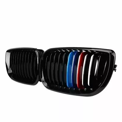 FRONT KIDNEY GRILL Gloss Black M-Color For BMW E46 Sedan 4D 320i 325i 330i 02-05 • $45.99