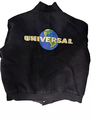 Vintage Universal Studios Jacket Adult XL Wool/Leather Bomber Mens • $149.99