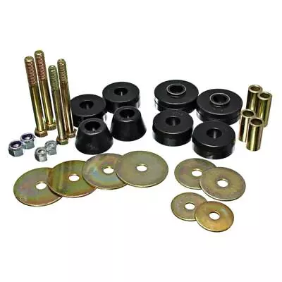 Energy Suspension 3.4137G; Body Mount Bushings Black For 63-66 Chevy C-10 Truck • $64.68