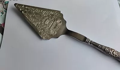 Vintage Falstaff Engraved Silver Plated Cake Slice 12” Made In England Unboxed • £0.99