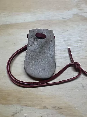 Medicine Bag Smooth Top Grain Leather 3”x4” • $10