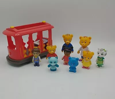 Daniel Tiger Neighborhood Moving Trolley 9 Figure Toy Lot • $22.40