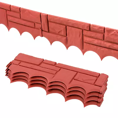 Red Brick Effect Garden Lawn Edging Grass Flower Bed Border Plant Devider 226cm • £9.95