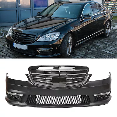 AMG Style Front Bumper W/Grille W/O PDC W/DRLs For Benz S-Class W221 07-13 • $568.10