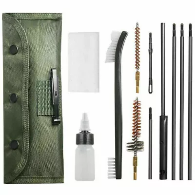 For .22LR .223 .257 5.56mm Rifle Gun Cleaning Kit Brush Cleaner With Pouch US • $10.69
