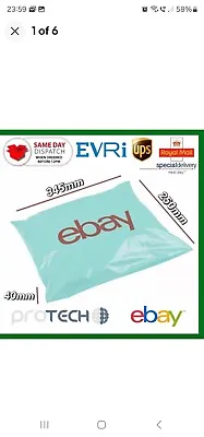 50x EBay Branded Packaging Self Seal Plastic Mailing Bags 345mm X 250mm X 40mm • £8.45