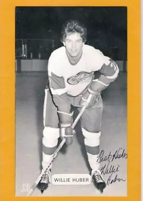 ~WILLIE HUBER (dec ’10) SIGNED 1970's J.D. McCarthy Postcard RED WINGS Free~ • $12.15