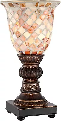 Stained Glass Table Lamp Vintage Bedroom Tiffany Nightstand Desk Mosaic Small • $64.99