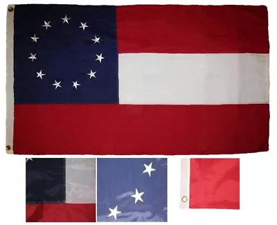 3x5 Embroidered 11 Stars And Bars 1st First National 300D Sewn Nylon Flag  • $37.76