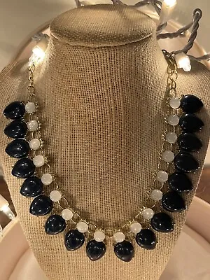 Jcrew Blue And White Bubble Statement Necklace • $8