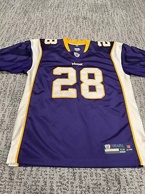 Adrian Peterson #28 Minnesota Vikings OnField Reebok Home Jersey Size 48 • $26