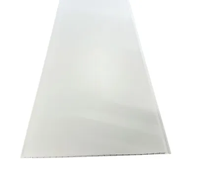 £40 • Buy Plain White Matt 8mm PVC Bathroom Ceiling Cladding Kitchen Panels Shower Wall