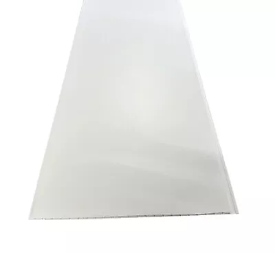 £47.10 • Buy Plain White Matt 8mm PVC Bathroom Ceiling Cladding Kitchen Panels Shower Wall